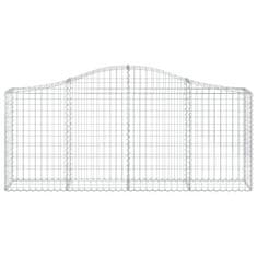 Vidaxl Obokane gabion košare 3 kosi 200x30x80/100 cm pocinkano železo