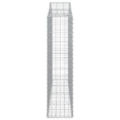 Vidaxl Obokane gabion košare 6 kosov 200x30x120/140cm pocinkano železo