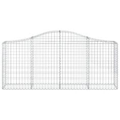 Vidaxl Obokane gabion košare 13 kosov 200x30x80/100 cm cinkano železo