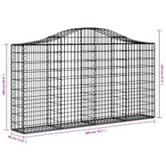 Vidaxl Obokane gabion košare 5 kosov 200x30x100/120cm pocinkano železo