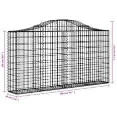 Vidaxl Obokane gabion košare 20kosov 200x30x100/120cm pocinkano železo