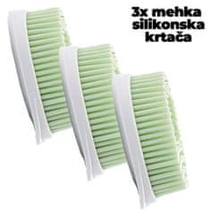 VivoVita Scrubbie Brush 3v1 – posamezni nastavki - 3x MEHKA SILIKONSKA KRTAČA