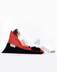 Atelier Del Sofa Vrtna vreča za fižol, piramida Velika dvojna barvna postelja Pouf - rdeča