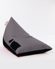 Atelier Del Sofa Vrtna vreča za fižol, piramida velika dvojna barva postelja Pouf - Fume