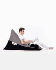 Atelier Del Sofa Vrtna vreča za fižol, piramida velika dvojna barva postelja Pouf - Fume