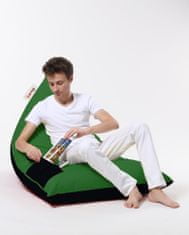 Atelier Del Sofa Vrtna vreča za fižol, piramida, velika dvojna barvna postelja Pouf - zelena