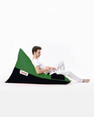 Atelier Del Sofa Vrtna vreča za fižol, piramida, velika dvojna barvna postelja Pouf - zelena