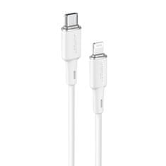 slomart acefast mfi usb kabel tipa c - lightning 1,2 m, 30 W, 3a, bel (c2-01 white)