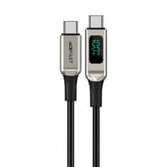 slomart acefast usb tip c - kabel usb tip c 2m, 100w (20v/5a) srebrn (c6-03 silver)