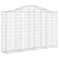 Vidaxl Obokane gabion košare 2 kosa 200x30x120/140 cm pocinkano železo