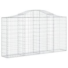 Vidaxl Obokane gabion košare 13kosov 200x30x100/120cm pocinkano železo