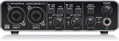 Behringer Behringer UMC202HD avdio vmesnik za snemanje, USB, 24-bit/192kHz, 2 XLR vhod, Phantom napajanje, črn