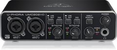 Behringer Behringer UMC202HD avdio vmesnik za snemanje, USB, 24-bit/192kHz, 2 XLR vhod, Phantom napajanje, črn