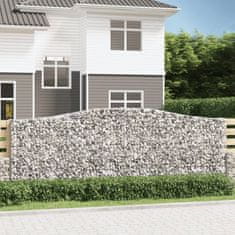 Vidaxl Obokane gabion košare 2 kosa 400x30x140/160 cm pocinkano železo