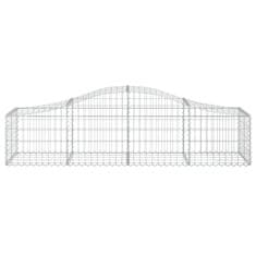 Vidaxl Obokane gabion košare 3 kosi 200x50x40/60 cm pocinkano železo