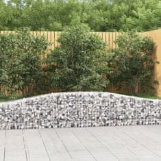 Vidaxl Obokane gabion košare 3 kosi 400x30x40/60 cm pocinkano železo