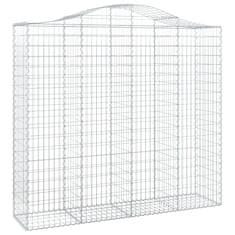 Vidaxl Obokane gabion košare 2 kosa 200x50x180/200 cm pocinkano železo