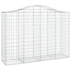 Vidaxl Obokane gabion košare 3 kosi 200x50x140/160 cm pocinkano železo