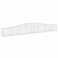 Vidaxl Obokane gabion košare 2 kosa 400x30x40/60 cm pocinkano železo