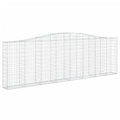 Vidaxl Obokane gabion košare 2 kosa 400x30x120/140 cm pocinkano železo