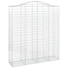 Vidaxl Obokane gabion košare 2 kosa 200x50x220/240 cm pocinkano železo