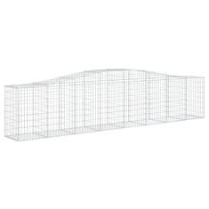 Vidaxl Obokane gabion košare 2 kosa 400x50x80/100 cm pocinkano železo