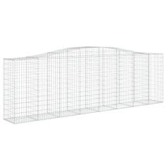 Vidaxl Obokane gabion košare 2 kosa 400x50x120/140 cm pocinkano železo