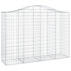 Vidaxl Obokane gabion košare 20 kosi 200x50x140/160cm pocinkano železo