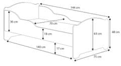 Trianova Otroška postelja Amadis - 70x140 cm