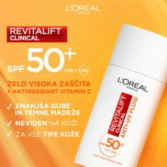 Skincare Revitalift Clinical dnevni fluid z UV zaščito in C vitaminom