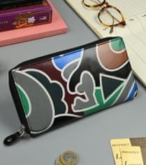 Inny Ženska denarnica tipa peresnica z okrašeno teksturo, naravno usnje