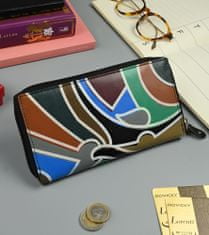 Inny Ženska denarnica tipa peresnica z okrašeno teksturo, naravno usnje