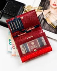 Peterson Elegantna ženska denarnica iz lakiranega naravnega usnja RFID