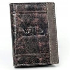 Always Wild Vertikalna denarnica s predalom na zadrgo, naravno usnje