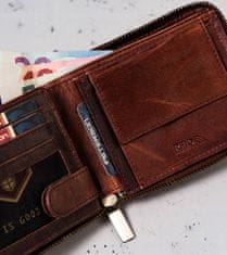 Peterson Velika moška usnjena denarnica z verižico