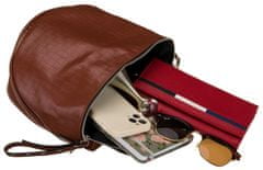Rovicky Polkrožna ženska torbica iz naravnega usnja s pleteno teksturo