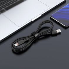 AceFast Kabel USB - USB-C 3A 1,2 m olivno zelen