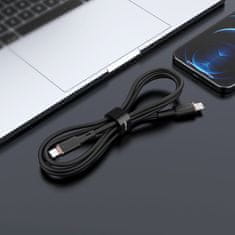 AceFast Kabel iPhone MFI USB-C - Lightning 30W 3A 1,2 m črn
