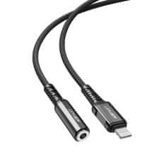 slomart acefast avdio kabel mfi lightning - 3,5 mm mini jack (ženski) 18 cm, aux črn (c1-05 black)