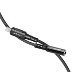 slomart acefast avdio kabel mfi lightning - 3,5 mm mini jack (ženski) 18 cm, aux črn (c1-05 black)