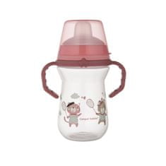 Canpol babies BONJOUR PARIS FirstCup skodelica s silikonskim pitnikom, 150 ml, roza