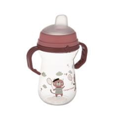 Canpol babies BONJOUR PARIS FirstCup skodelica s silikonskim pitnikom, 150 ml, roza