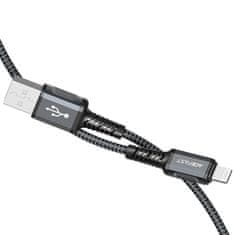 slomart acefast kabel mfi usb - lightning 1.2m, 2.4a (c1-02 deep space grey)