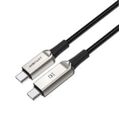 slomart acefast usb tip c - kabel usb tip c 2m, 100w (20v/5a) srebrn (c6-03 silver)