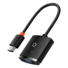 BASEUS Lite adapter HDMI - VGA / 3.5mm mini jack / micro USB, črna