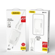 DUDAO A1SEU polnilnik USB 7.5W + kabel Micro USB, belo