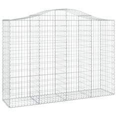 Vidaxl Obokane gabion košare 10kosov 200x50x140/160cm pocinkano železo