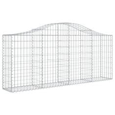 Vidaxl Obokane gabion košare 10 kosov 200x30x80/100 cm cinkano železo