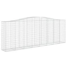 Vidaxl Obokane gabion košare 3 kosi 400x50x140/160 cm pocinkano železo