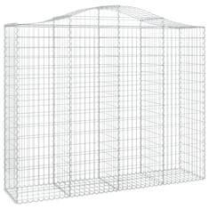 Vidaxl Obokane gabion košare 2 kosa 200x50x160/180 cm pocinkano železo